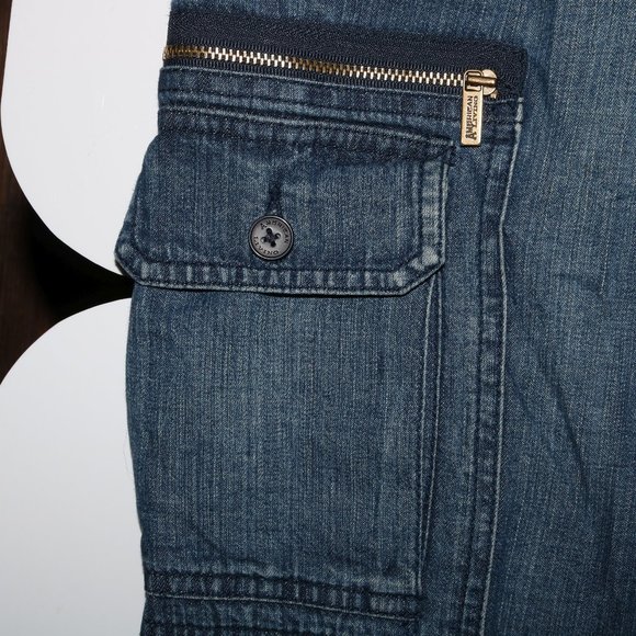 American Living Zipper Cargo Cropped Pants w30x23 - Picture 4 of 8